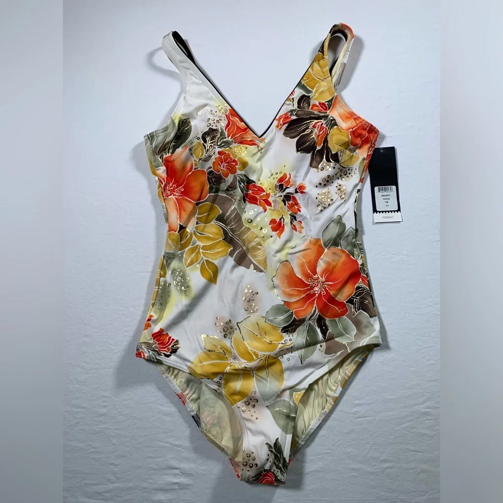 Floral One-Piece Swimsuit - Picture 1 of 11